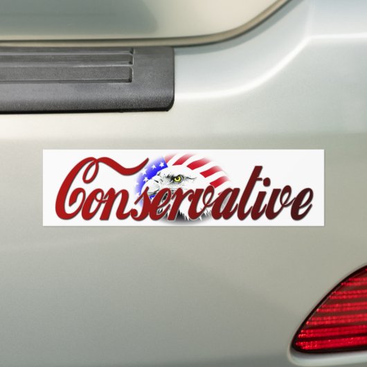 Conservatief met American Eagle Bumpersticker (Op auto)