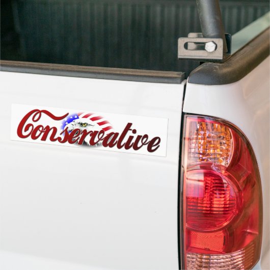Conservatief met American Eagle Bumpersticker (Op Truck)