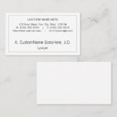 Conservatief, neutraal Visitekaartje (Voorkant / Achterkant)