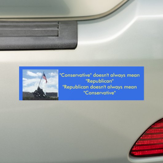 Conservatief of republikeins bumpersticker (Op auto)