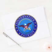 Conservatief Patriot Ronde Sticker (Envelop)