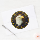 Conservatief Patriot Ronde Sticker (Envelop)