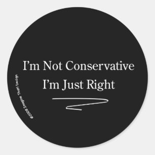 Conservatief rechts ronde sticker