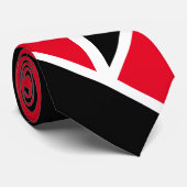 Conservatief Rood Zwart Wit Stropdas (Opgerold)