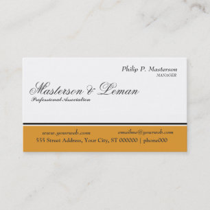 Conservatief, schoon, klassiek Script-monogram Visitekaartje