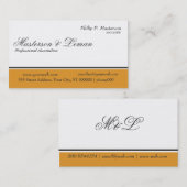 Conservatief, schoon, klassiek  Script-monogram Visitekaartje (Voorkant / Achterkant)