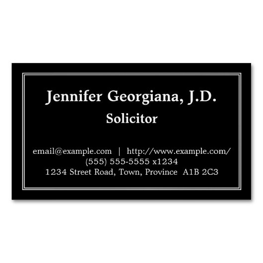 Conservatief Solicitor Magnetic Visitekaartje Magneet (Voorkant)