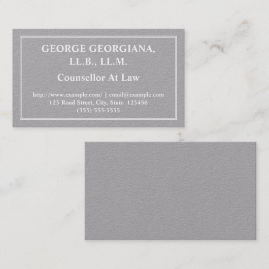 Conservatieve adviseur bij het Visitekaartje van d (Voorkant / Achterkant)