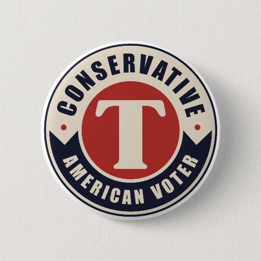 Conservatieve Amerikaanse kiezer Ronde Button 5,7 Cm (Voorkant)