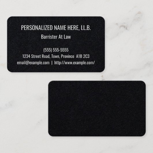 Conservatieve barrister bij het Visitekaartje van  (Voorkant / Achterkant)