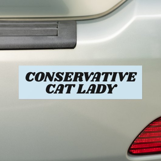 CONSERVATIEVE BUMPERSTICKER CAT LADY (Op auto)