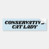CONSERVATIEVE BUMPERSTICKER CAT LADY (Voorkant)
