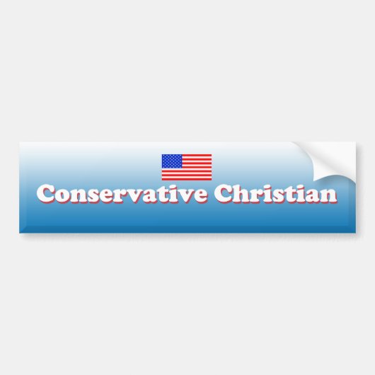 Conservatieve Christelijke Bumpersticker (Voorkant)