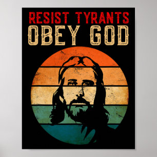 Conservatieve Christelijke weerstaan tirannen geho Poster