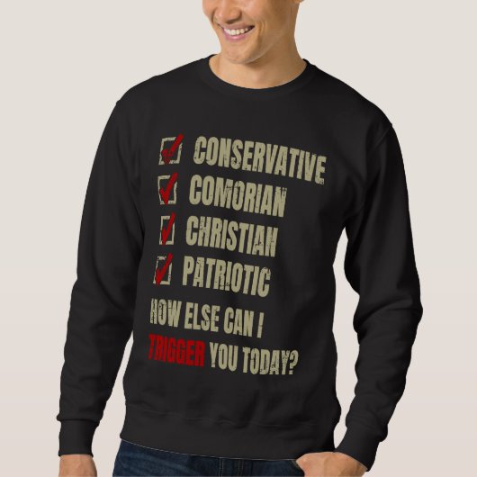 Conservatieve Comorische Christelijke Patriottisch Trui (Voorkant)