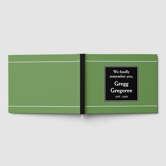 Conservatieve, eenvoudige begrafenis gastenboek (Volledig)