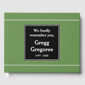 Conservatieve, eenvoudige begrafenis gastenboek (Voorkant)