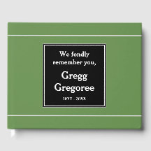 Conservatieve, eenvoudige begrafenis gastenboek