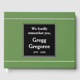Conservatieve, eenvoudige begrafenis gastenboek