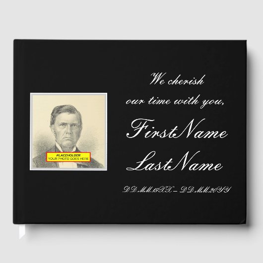 Conservatieve en Gepersonaliseerd sympathiecursus Gastenboek (Voorkant)