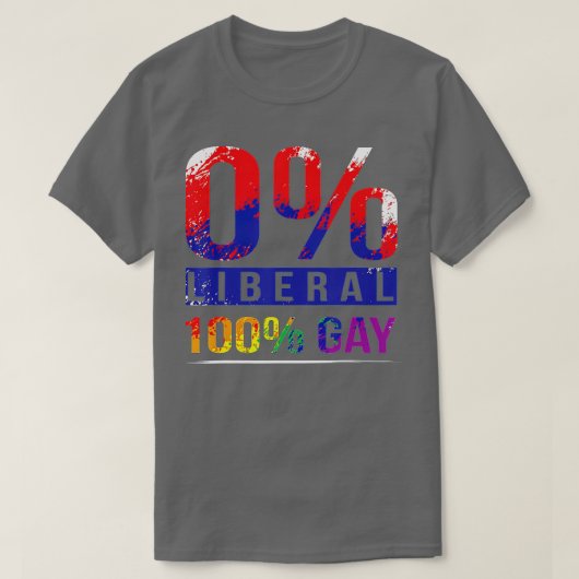 Conservatieve Gay Pride Rainbow Flag LGB T-shirt (Design voorkant)
