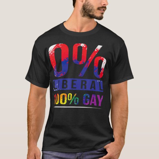 Conservatieve Gay Pride Rainbow Flag LGBT T-shirt (Voorkant)