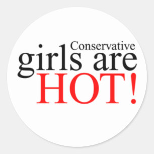 Conservatieve meisjes zijn heet ronde sticker