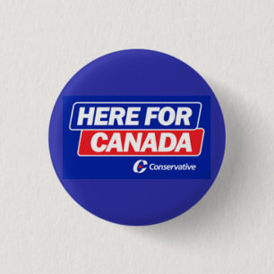 Conservatieve Partij - Hier voor Canada Ronde Button 3,2 Cm
