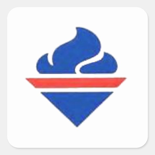 Conservatieve partij Old Torch Logo Vierkante Sticker (Voorkant)