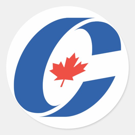 Conservatieve Partij van Canada Ronde Sticker (Voorkant)