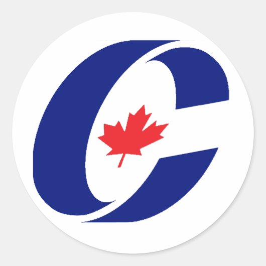 Conservatieve Partij van Canada Ronde Sticker (Voorkant)