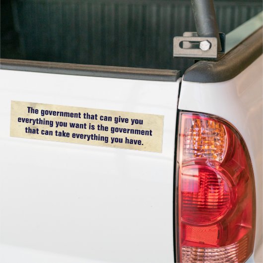 Conservatieve prijsopgave: politieke herinnering bumpersticker (Op Truck)