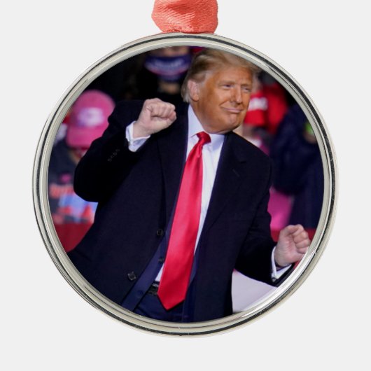 Conservatieve Republikein MAGA Donald Trump Dansan Metalen Ornament (Voorkant)