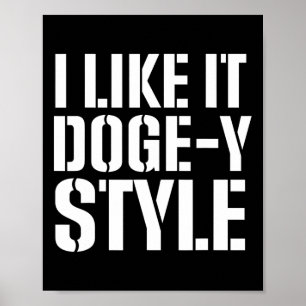Conservatieve Republikeinse Amerikaanse Doge-achti Poster