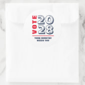 Conservatieve Republikeinse Democratische kiezer Ronde Sticker (Tas)