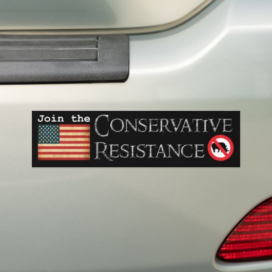 Conservatieve resistentie bumpersticker (Op auto)