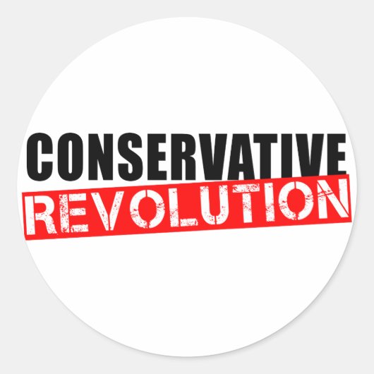 Conservatieve Revolutie Ronde Sticker (Voorkant)