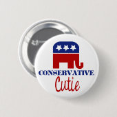 conservatieve stropdas ronde button 5,7 cm (Voorkant /achterkant)