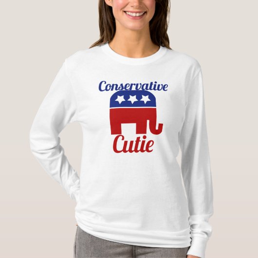 conservatieve stropdas t-shirt (Voorkant)