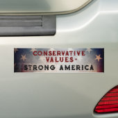 Conservatieve waarden = sterke Amerikaanse Sticker (Op auto)
