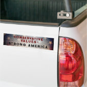 Conservatieve waarden = sterke Amerikaanse Sticker (Op Truck)