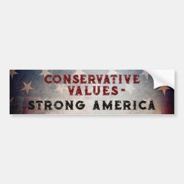 Conservatieve waarden = sterke Amerikaanse Sticker