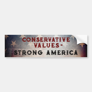 Conservatieve waarden = sterke Amerikaanse Sticker