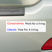 Conservatieven, liberalen, werk voor een leven, Vo Bumpersticker (Op auto)