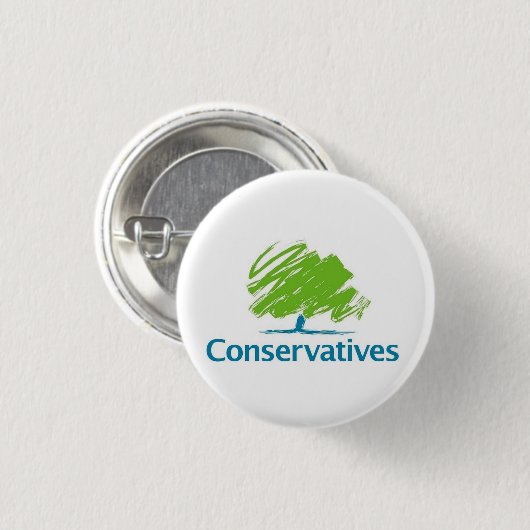 Conservatieven Logo Ronde Button 3,2 Cm (Voorkant /achterkant)