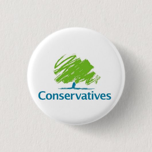 Conservatieven Logo Ronde Button 3,2 Cm (Voorkant)