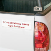 CONSERVATIEVEN UNITE, vechten nu terug! Bumpersticker (Op Truck)