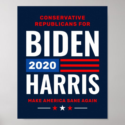 Conservatieven voor de campagne Biden Harris 2020 Poster (Voorkant)