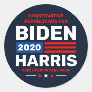 Conservatieven voor de campagne Biden Harris 2020 Ronde Sticker