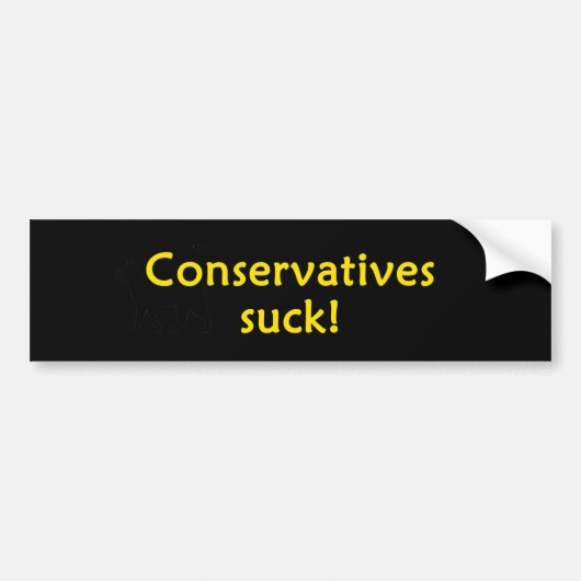 Conservatieven zuigen bumpersticker (Voorkant)